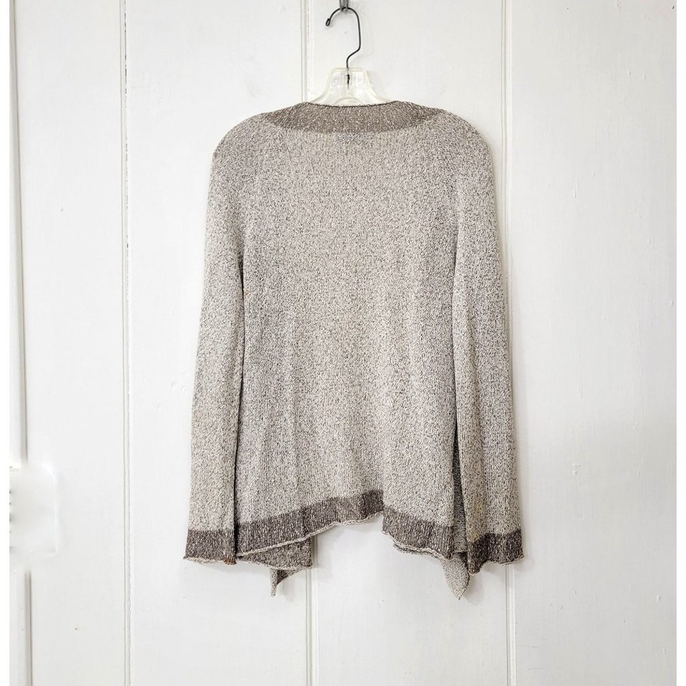 Ball of Cotton Natural Drape Front Open Cardigan - Picture 2 of 3
